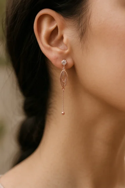 Crystal Drop Earrings, best artificial jewellery in India